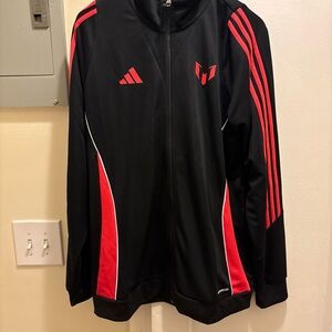 Men’s Adidas x Lionel Messi Black and Red Track Jacket size XL